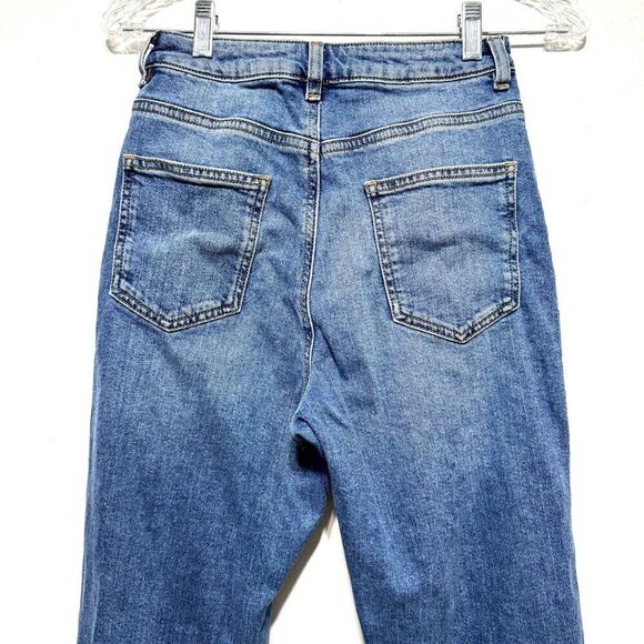 Asos Jeans Denim Medium Wash Blue Distressed Busted Out Knees Womens size 26 - Picture 7 of 8